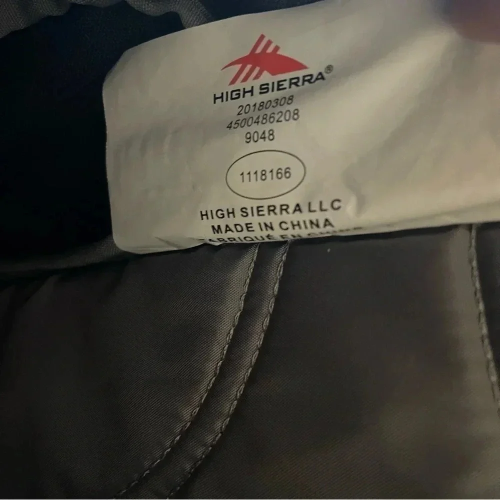 High Sierra Backpack Black And Gray Hiking School Travel